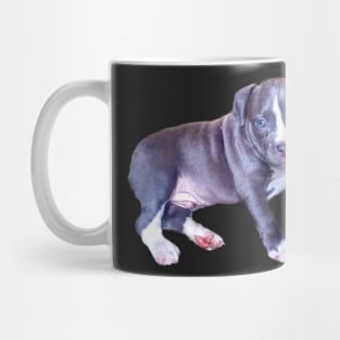 Blue line pit bull dog basket ball player- cute pitbull in the with it’s pitbull basketball association ball Mug